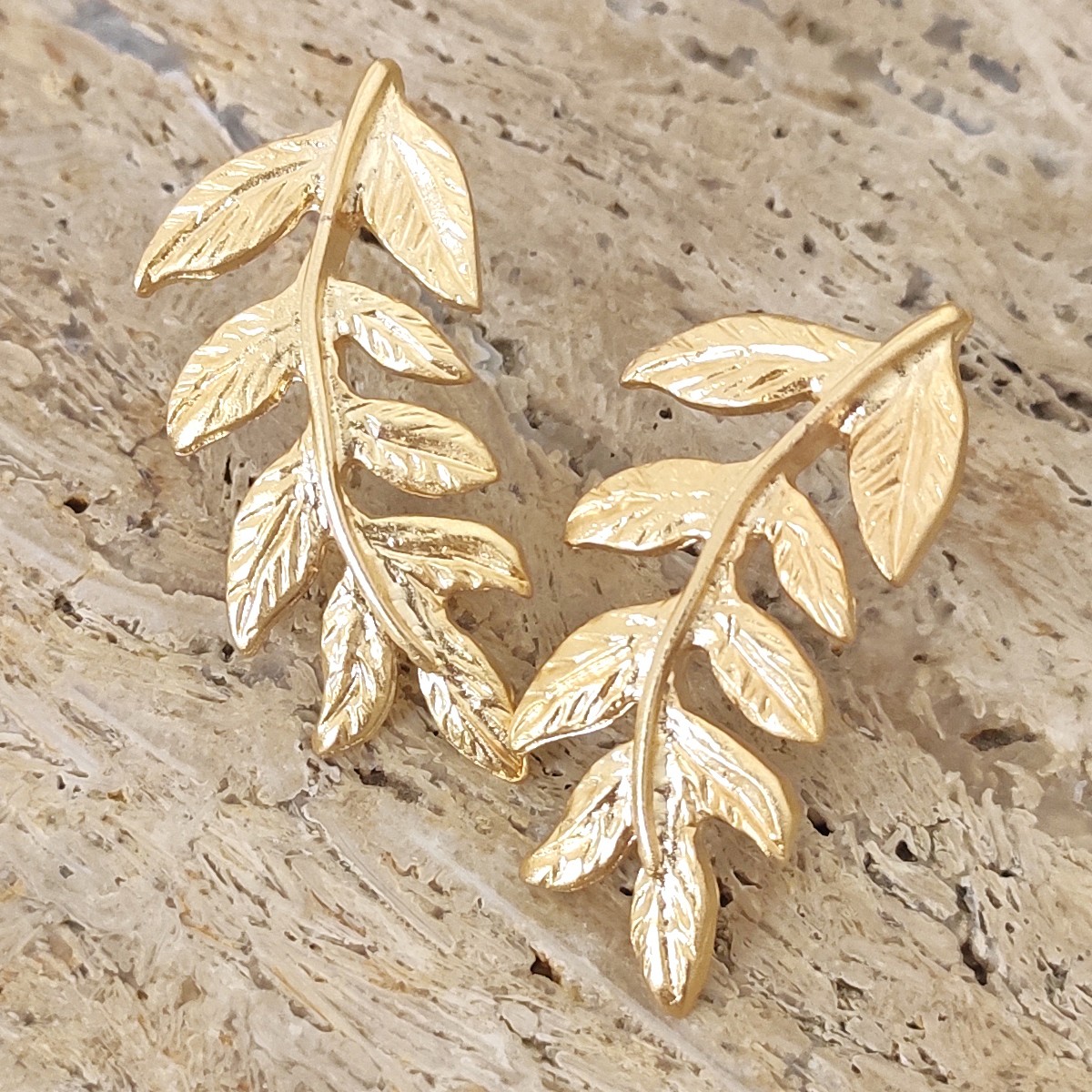 Boucles d'oreilles - Laiton plaqué or