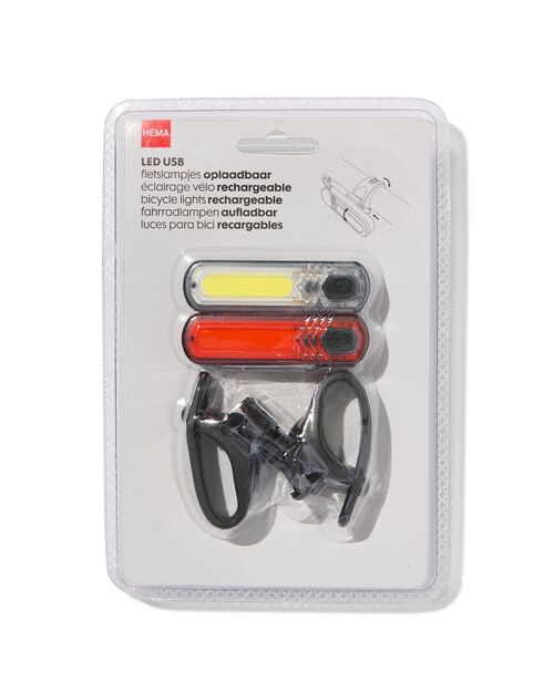 2 lampes LED pour vélo rechargeables USB