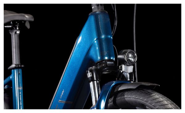 VTC Électrique Cube Touring Hybrid One 625 Easy Entry Shimano Cues 9V 625 Wh 700 mm Bleu Deep Sea 2025