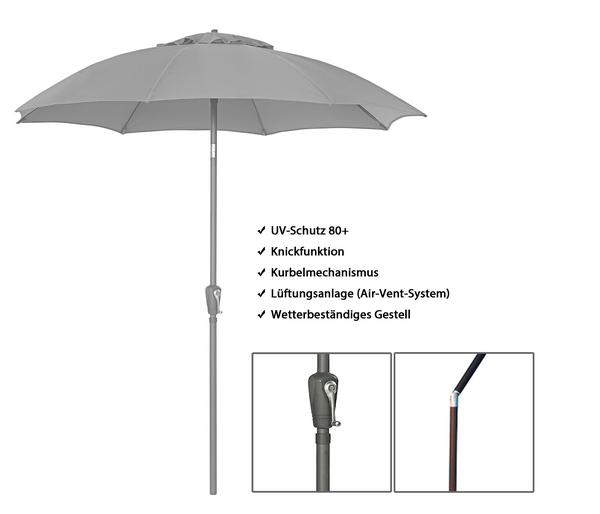 Dehner Sonnenschirm Kos, rund, ca. Ø220 cm