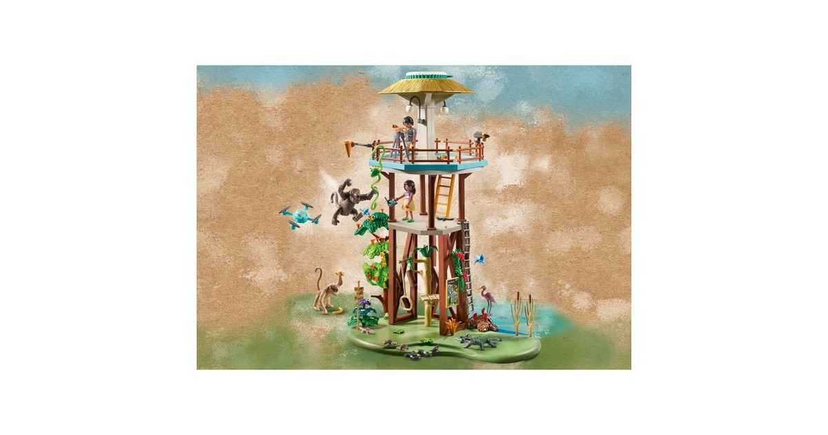 PLAYMOBILWiltopia - Onderzoeksstation met kompas Constructiespeelgoed  (71008)