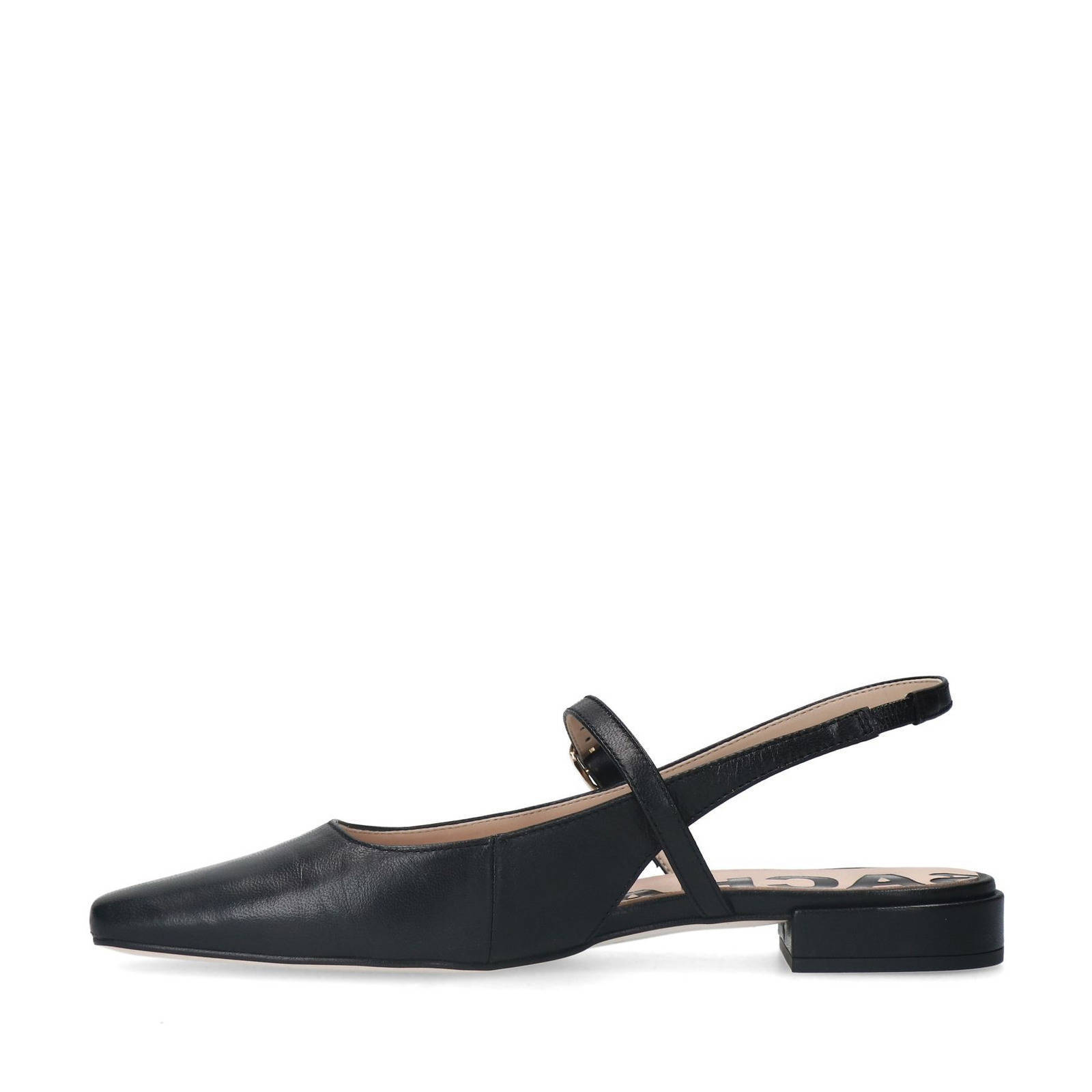 Sacha leren slingback loafers zwart