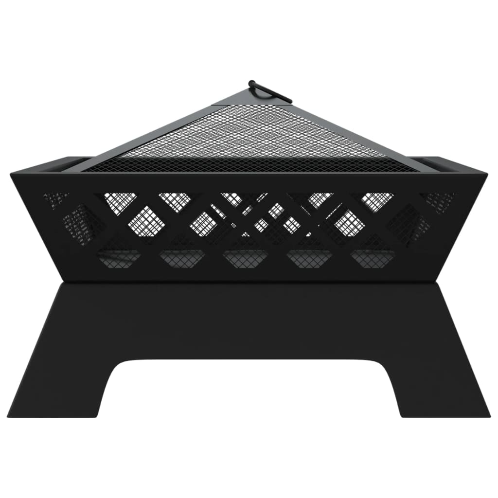 Foyer avec tisonnier 50 cm xxl acier