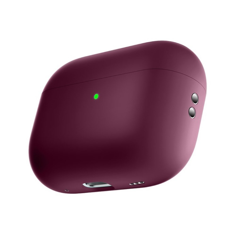 AirPods Pro 2 / AirPods Pro Silikon Case Schutzhülle Abdeckung - Weinrot (Matt)
