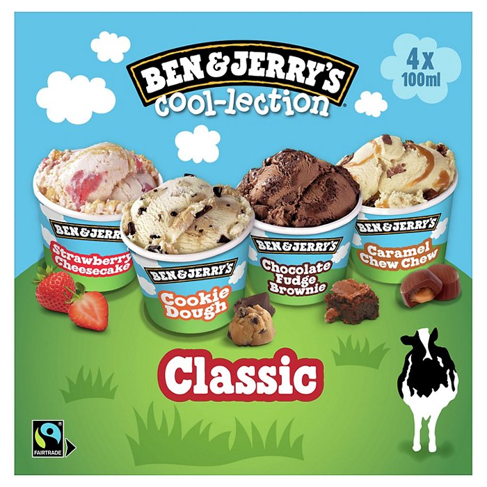 BEN & JERRY´S Cool-lection Eis 4 x 100 ml
