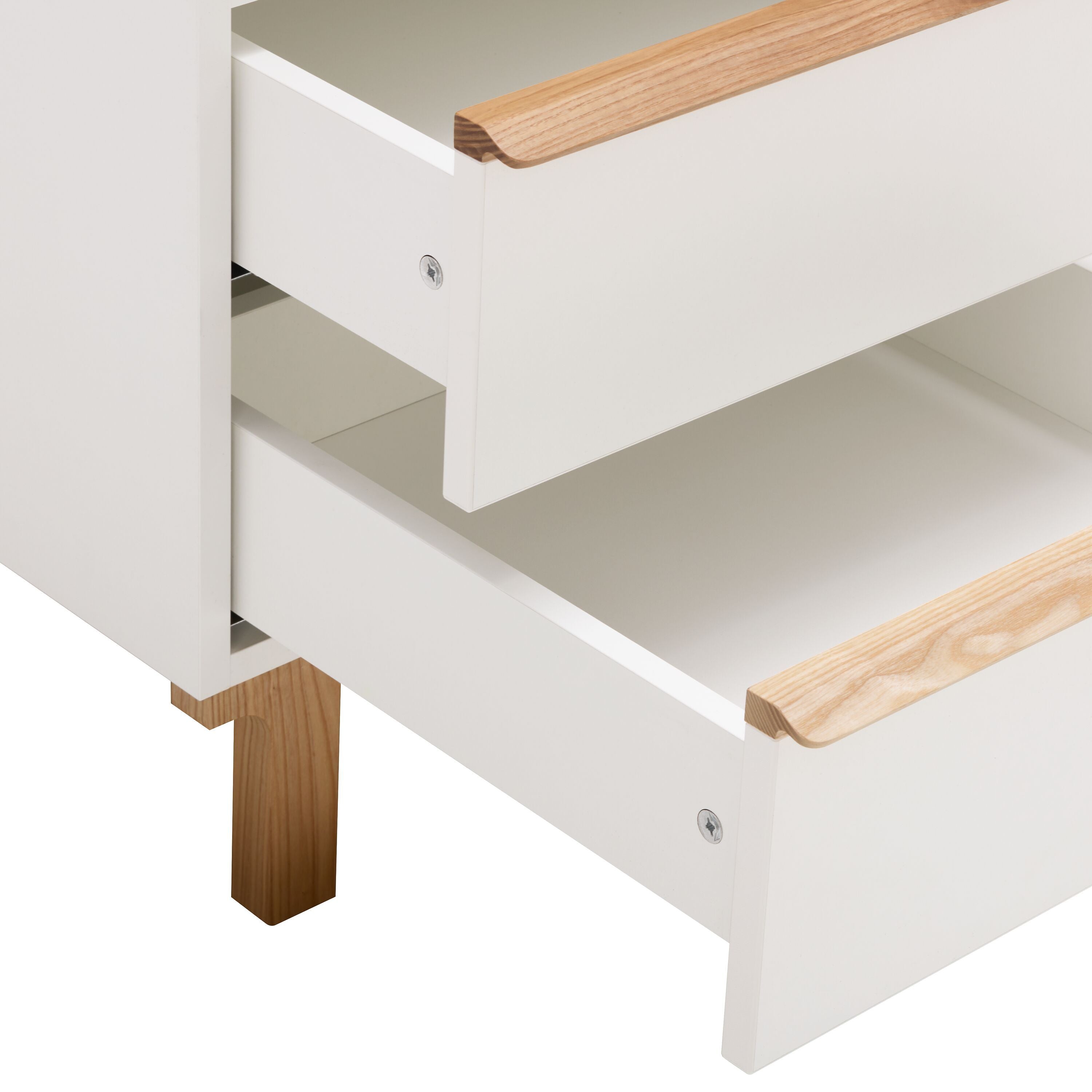 NIDO Schrank - Weiss lackiert / B: 100.0 cm x T: 52.0 cm x H: 183.5 cm