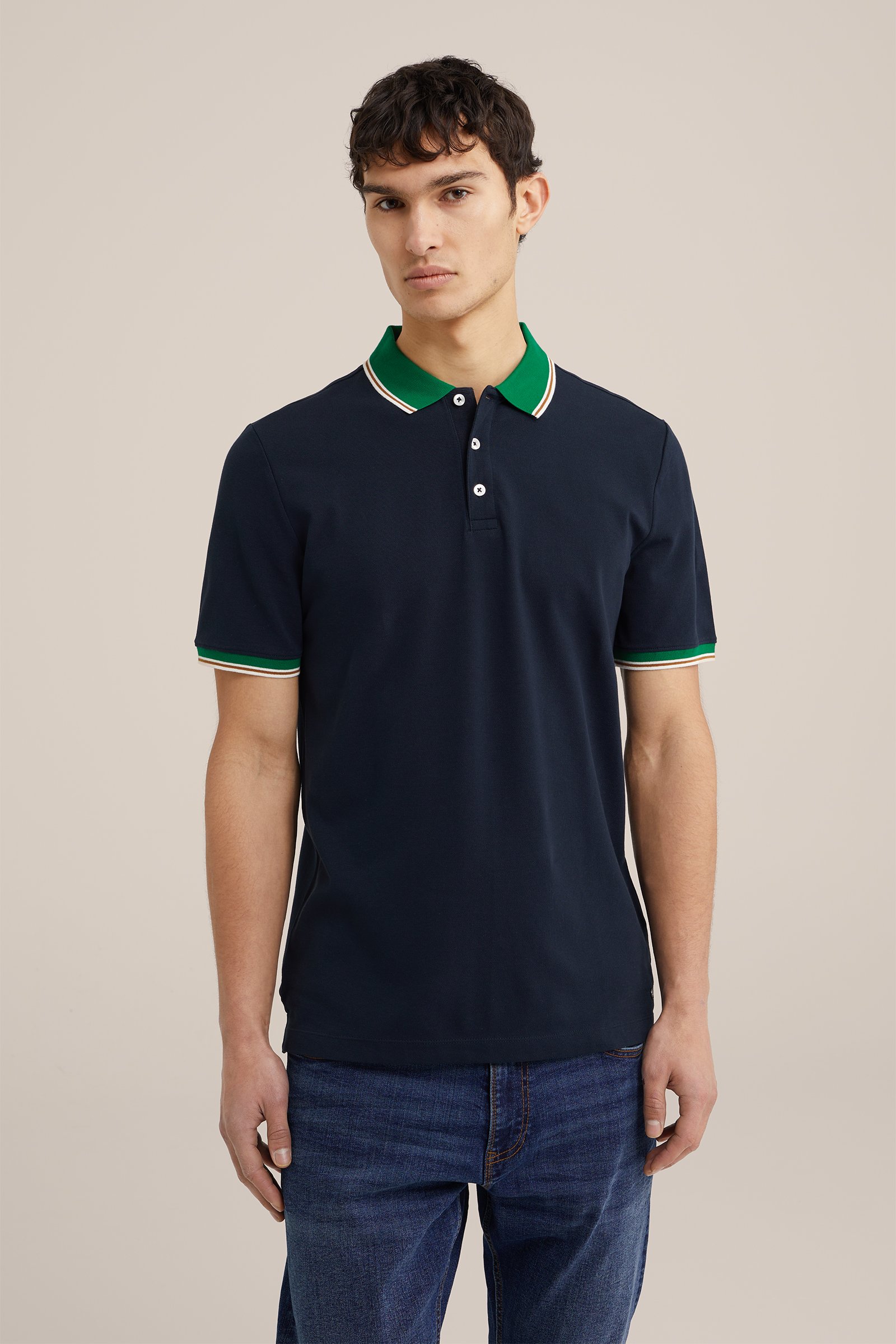 polo WE Fashion Donkerblauw