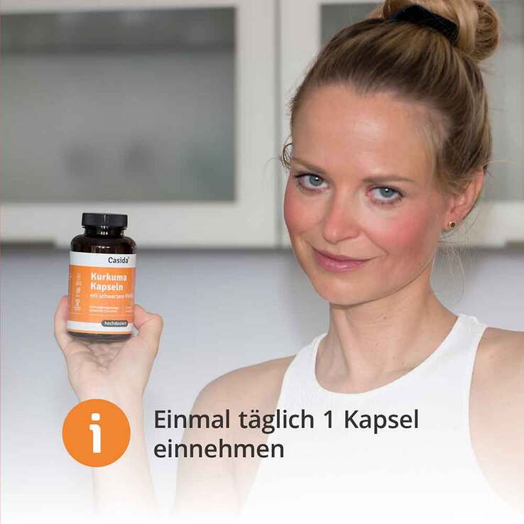 Kurkuma Kapseln + Pfeffer Curcumin hochdosiert, 90 St