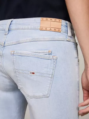 Calça jeans skinny Scarlett de cintura baixa até o tornozelo