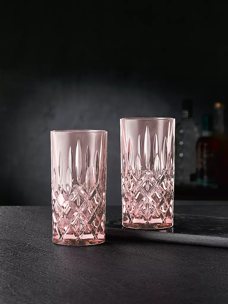 NACHTMANN Longdrink Gläser 2er Set NOBLESSE FRESH COLORS Rose rosa