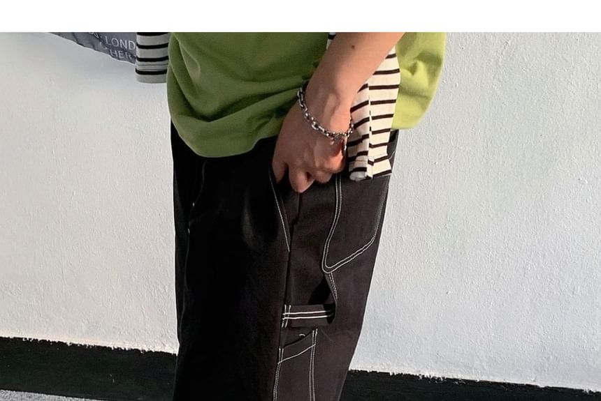 SeoulPop - Effen cargoshorts met trekkoordtaille