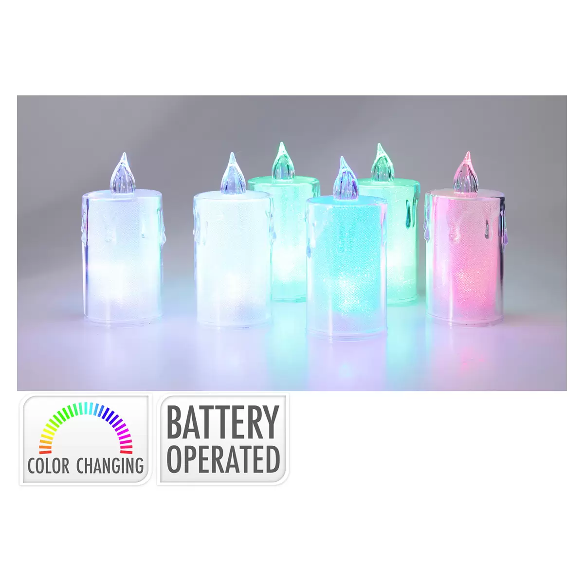LED Kerze Transparent