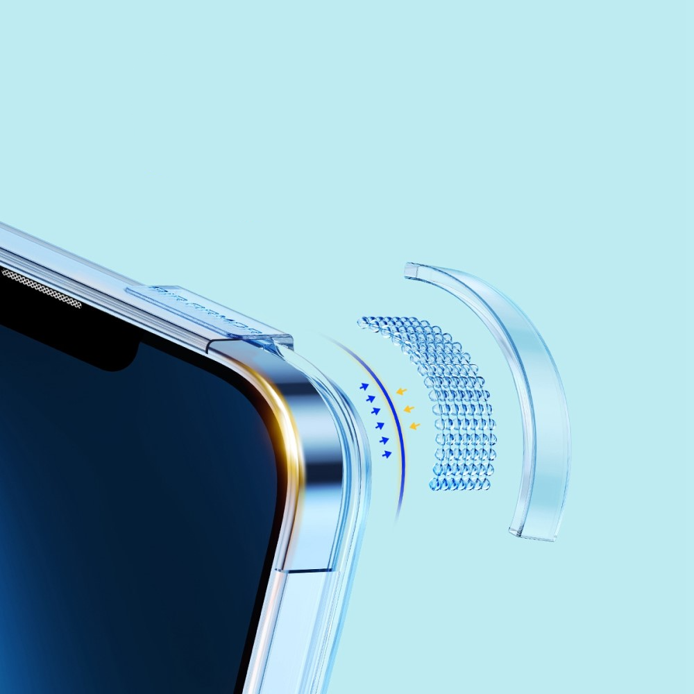 iPhone 14 MagSafe Crystal Hardcase Hülle mit Kameraschutz   Display Panzerglas - Transparent