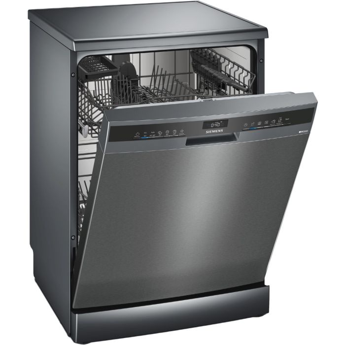 Siemens Stand-Geschirrspüler iQ300 SN23HC60AE Black Inox