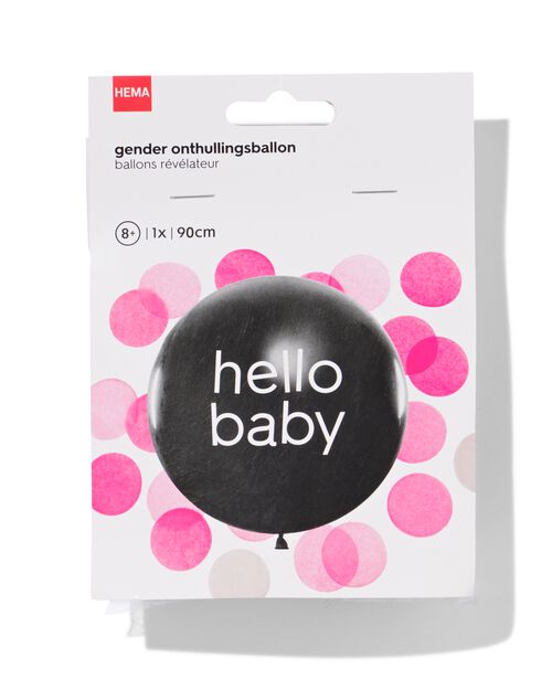 ballon révélation fille ou garçon Ø90cm rose