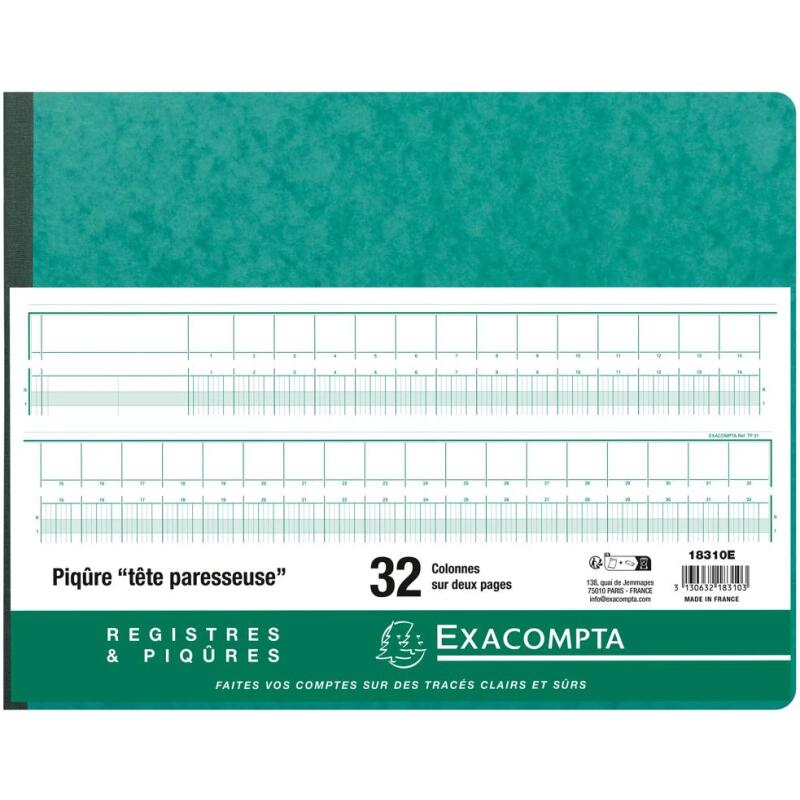 Piqûre 29,7x38cm à tête paresseuse 32 colonnes sur 2 pages - 35 lignes - 80 pages