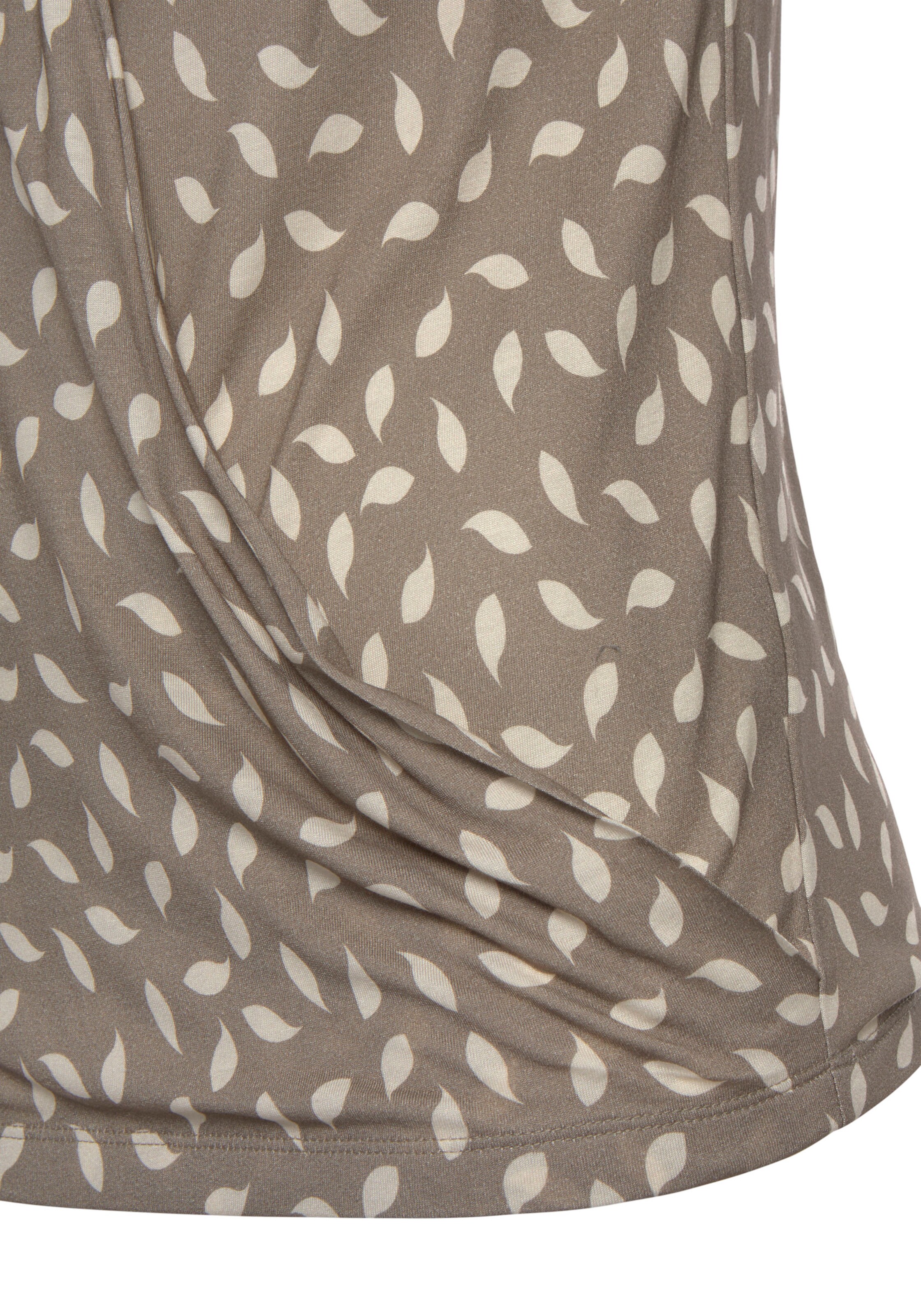 Vivance Tanktop in taupe-creme bedruckt