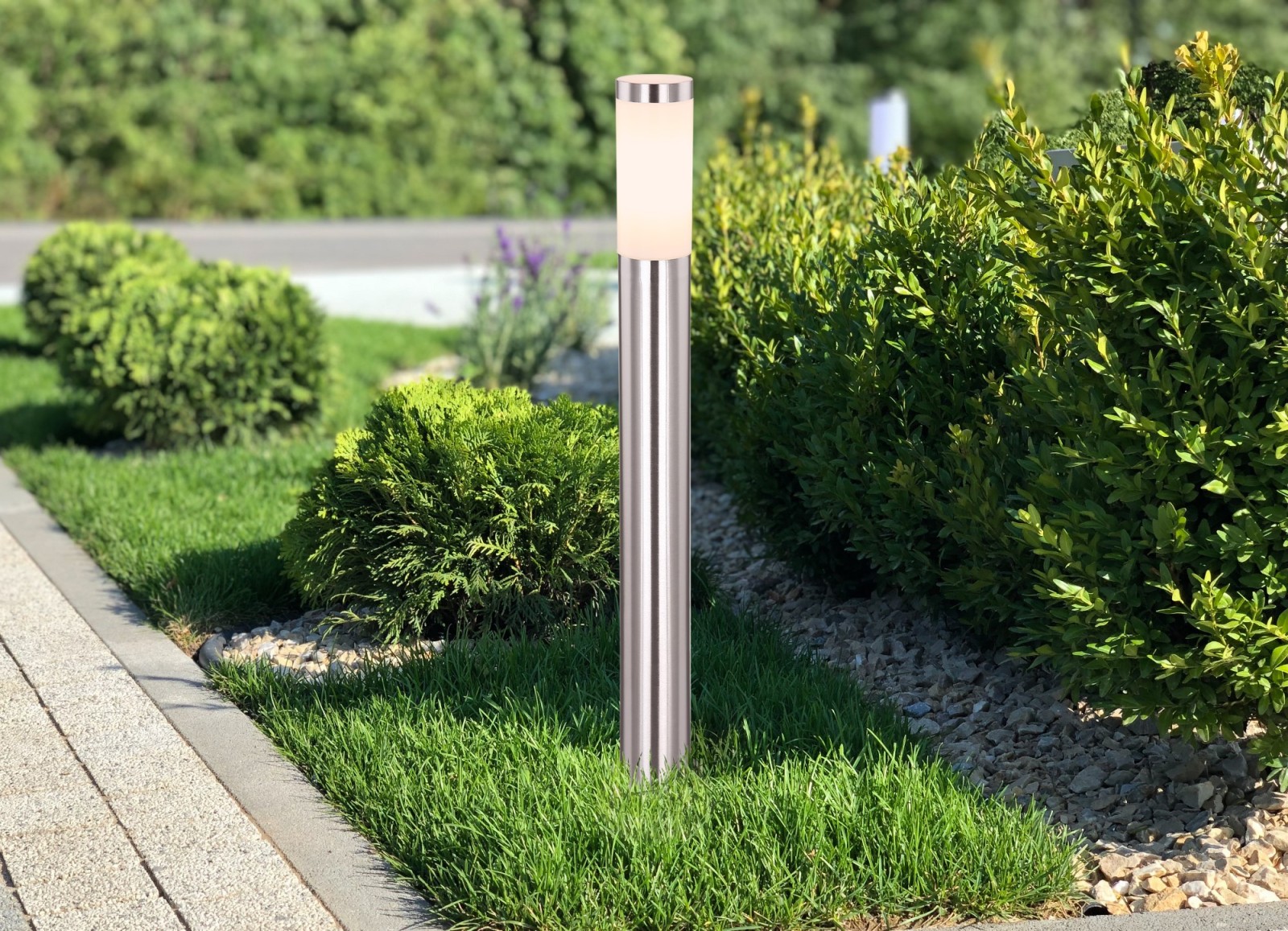 Außenleuchte - Edelstahl - 80 cm hoch