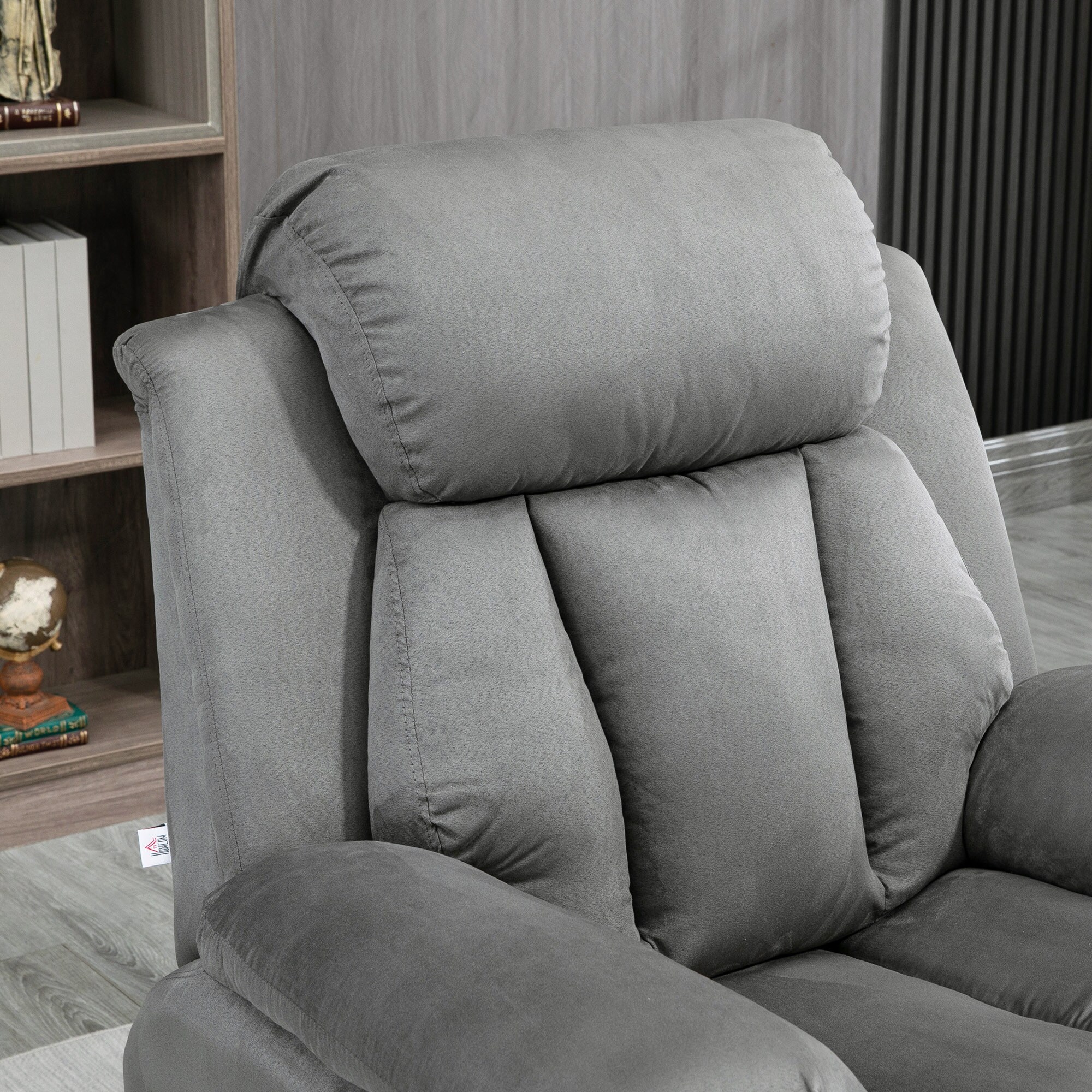 HOMCOM Relaxsessel mit fernbedienungsgesteuerter Aufstehhilfefunktion grau 93L x 96B x 105H cm