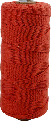 Knyttegarn - Tykkelse 1 MM - L 315 M - Tynd Kvalitet 12/12 - Rød - 220 G