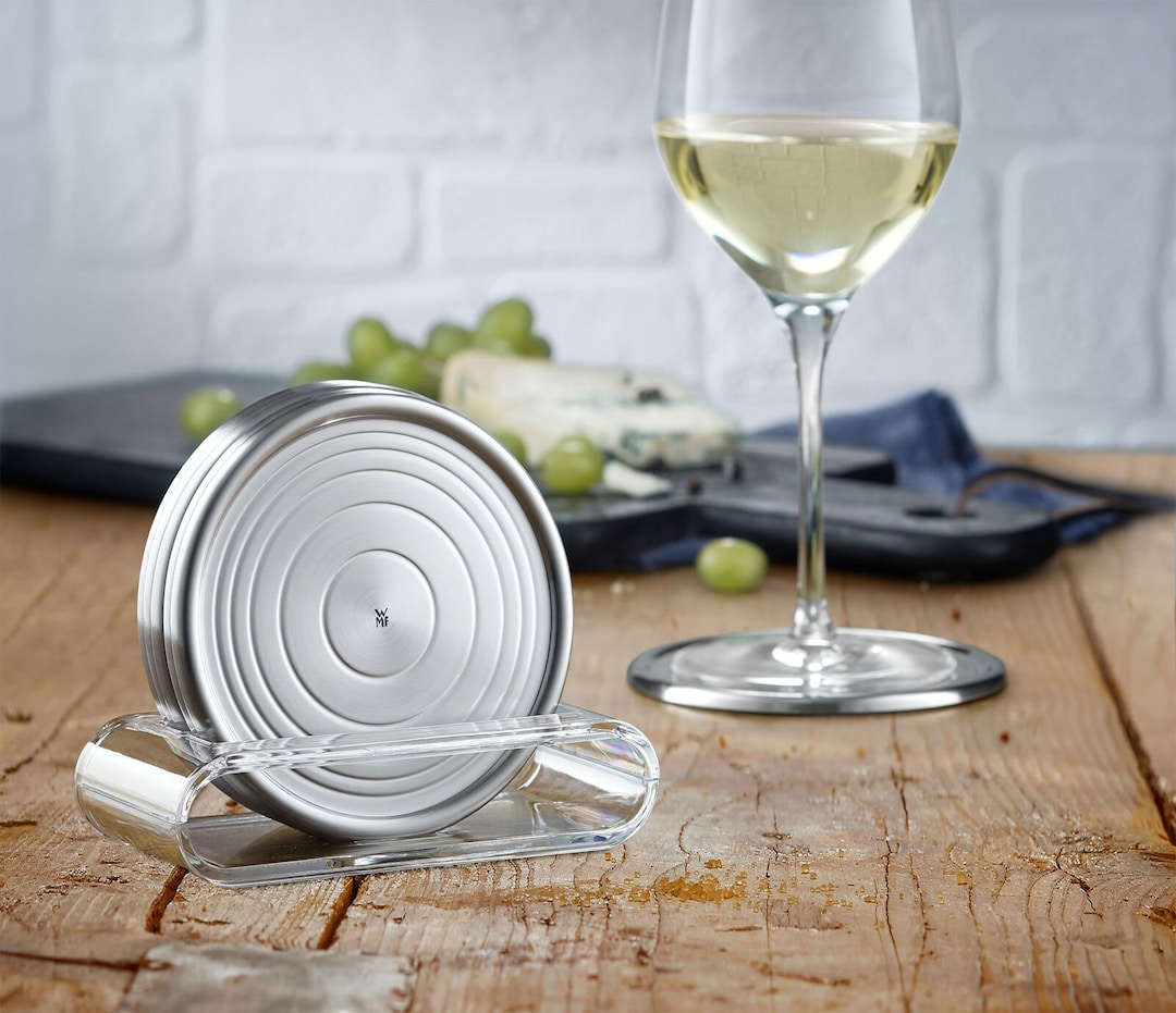WMF Untersetzer LOFT BAR 6er Set rund 9,5 cm silberfarbig
