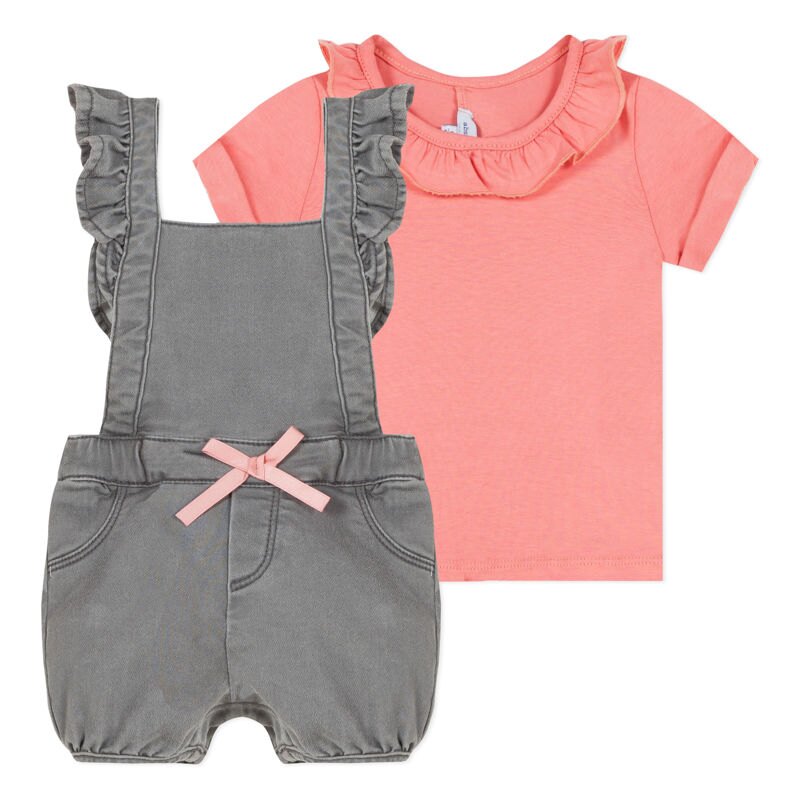 Ensemble t-shirt salopette à volants bébé fille Absorba Aucune nuance