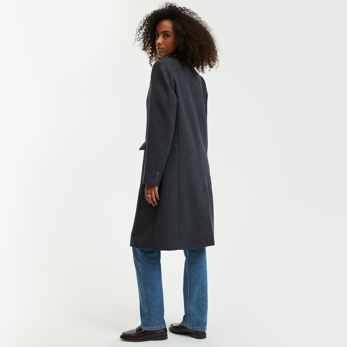 COLEÇÕES LA REDOUTE<br>Jas em tecido misto de lã