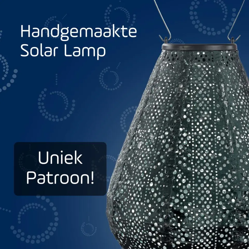 LUMIZ Solar Lampion Lace Tulip - 20 cm - Groen