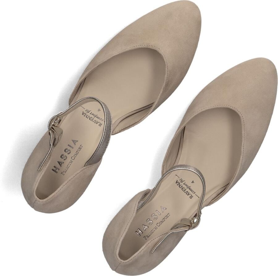 HASSIA Pumps Dames Ravenna Maat: 42 Materiaal: Suède Kleur: Beige