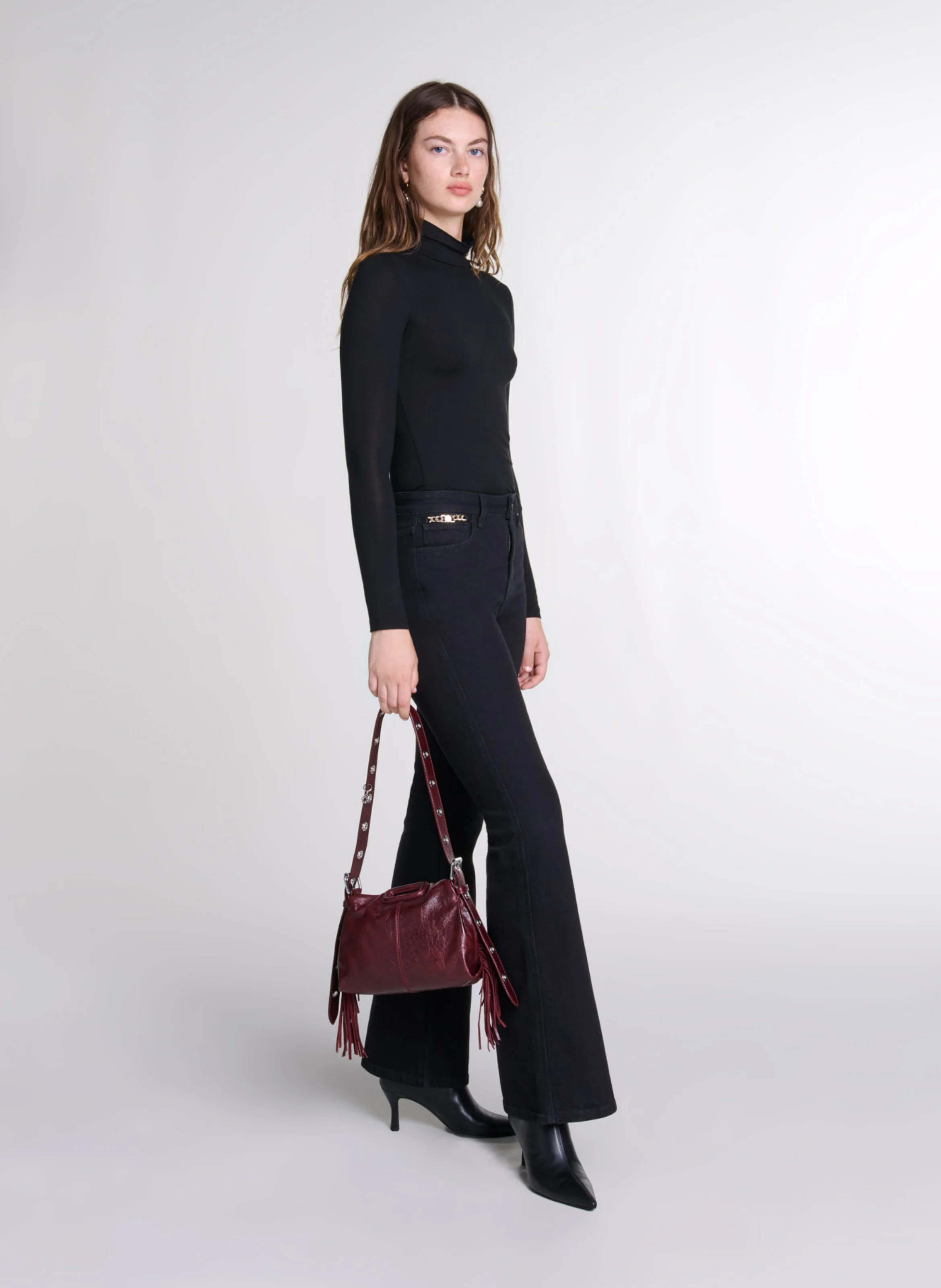 Top col roulé| Noir