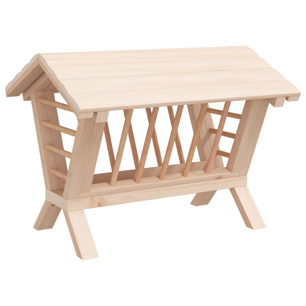 Mangeoire à foin pour lapins 44x33x33 cm bois massif de sapin