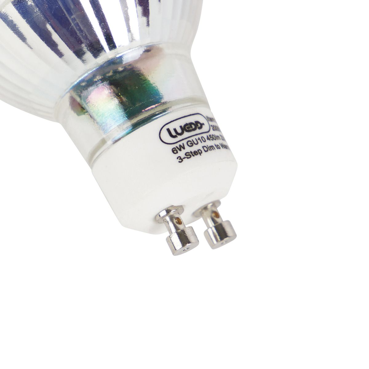 Set van 6 GU10 3-staps dim to warm LED lampen 6W 450 lm 2000K - 2700K