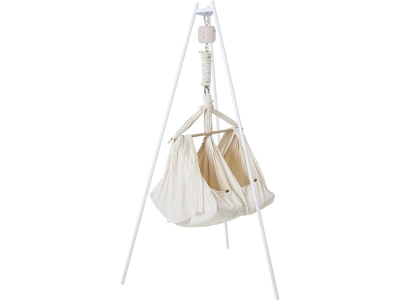 Membantu Babyhängematte Premium Set Zwillinge Nature Doppelschaukel mit Motor