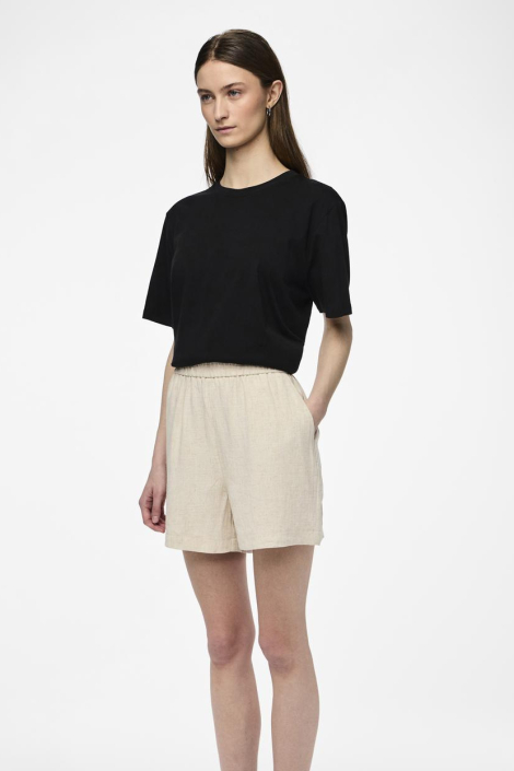 Pieces beige dames korte broek
