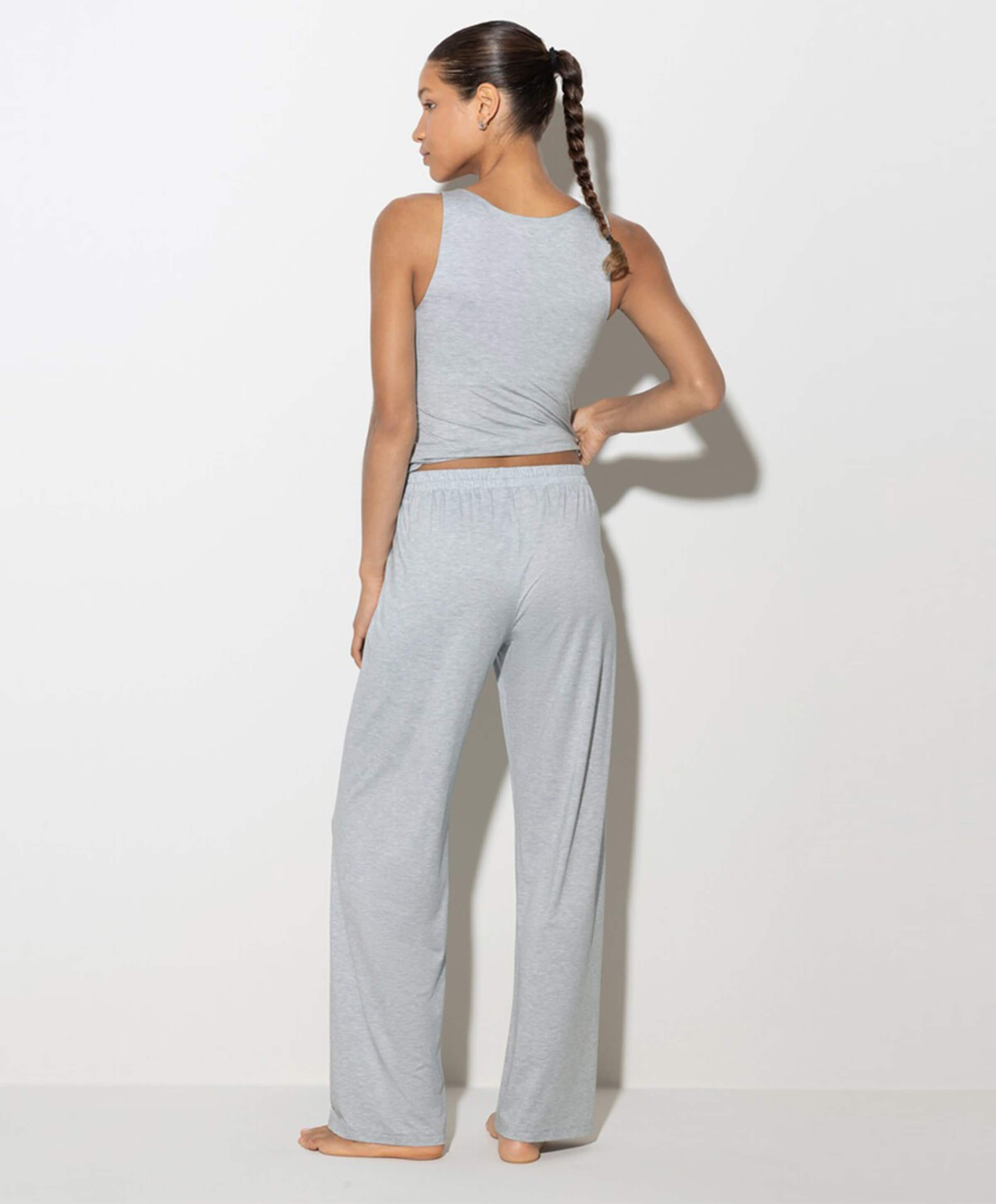 Mey Dames pyjamabroek grijs