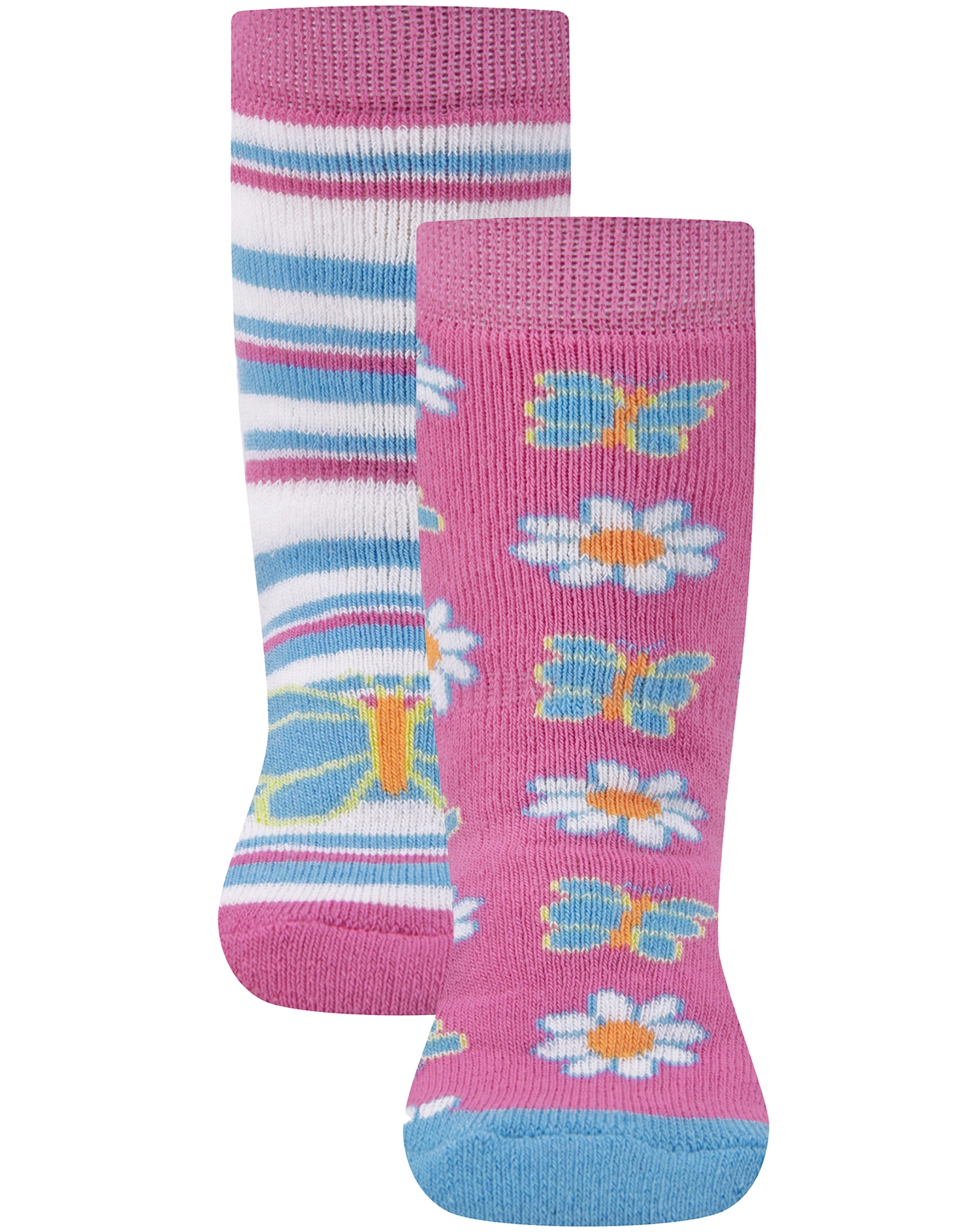 Stoppersocken SCHMETTERLINGE AOP 2er Pack in himbeere
