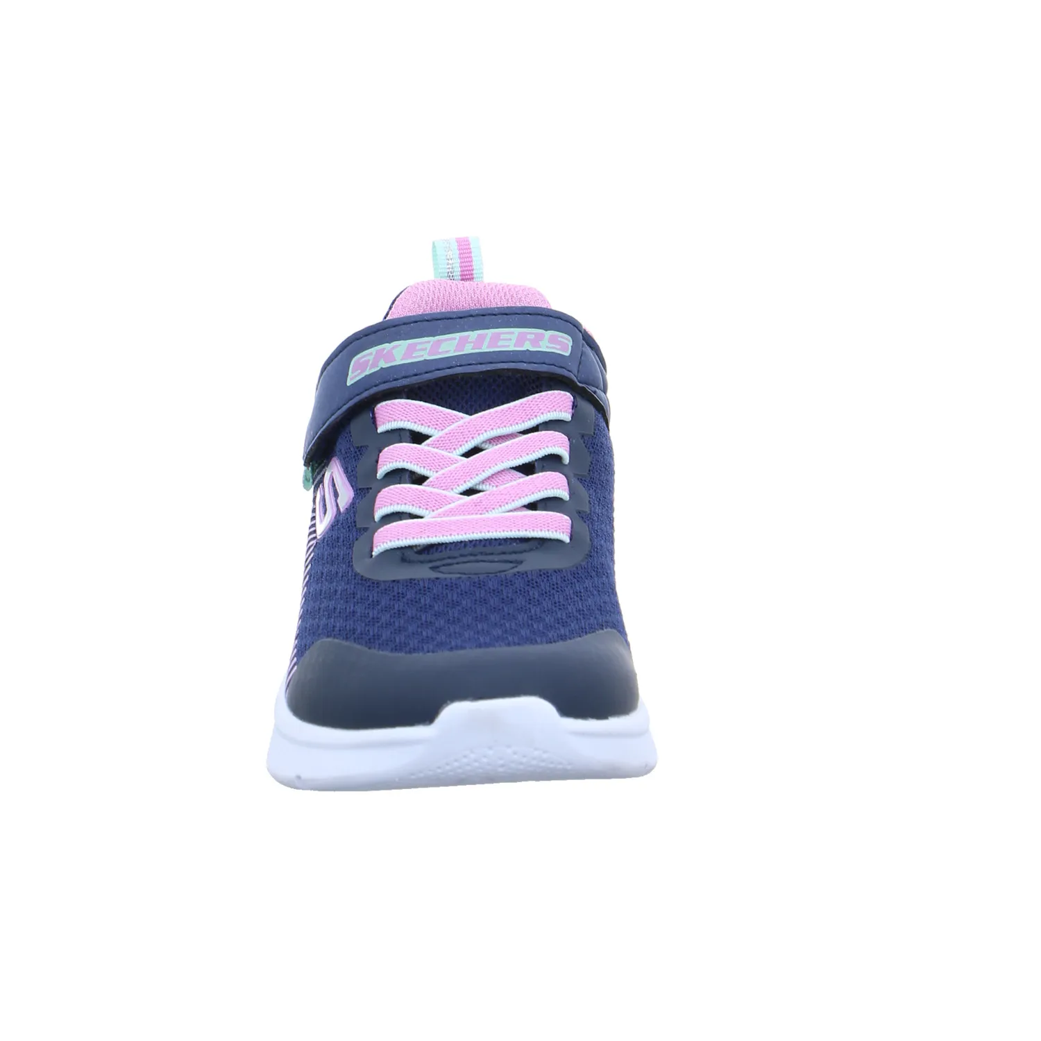 SKECHERS Kleinkinder-Halbschuh Klett Blau Textil  Sneaker