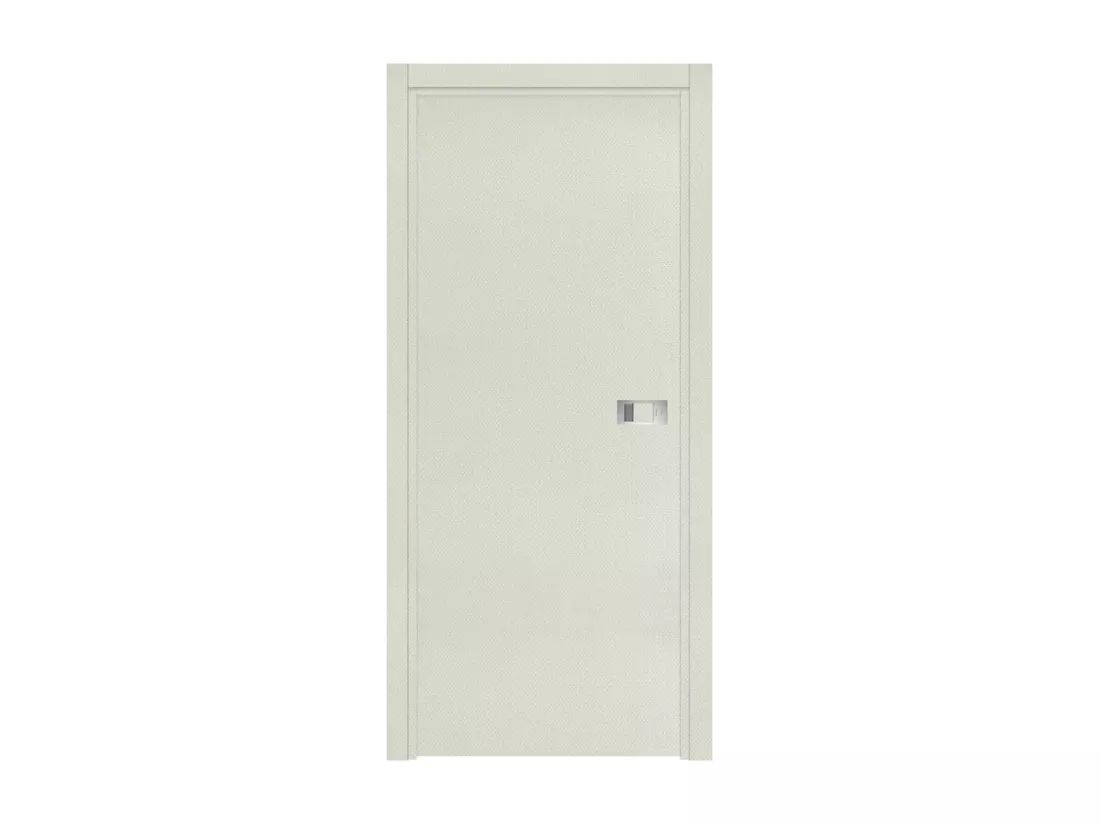 Bloc-porte Miro avec poignée Exclusive grise, H.204 x l.73 cm, aspect textile perle
