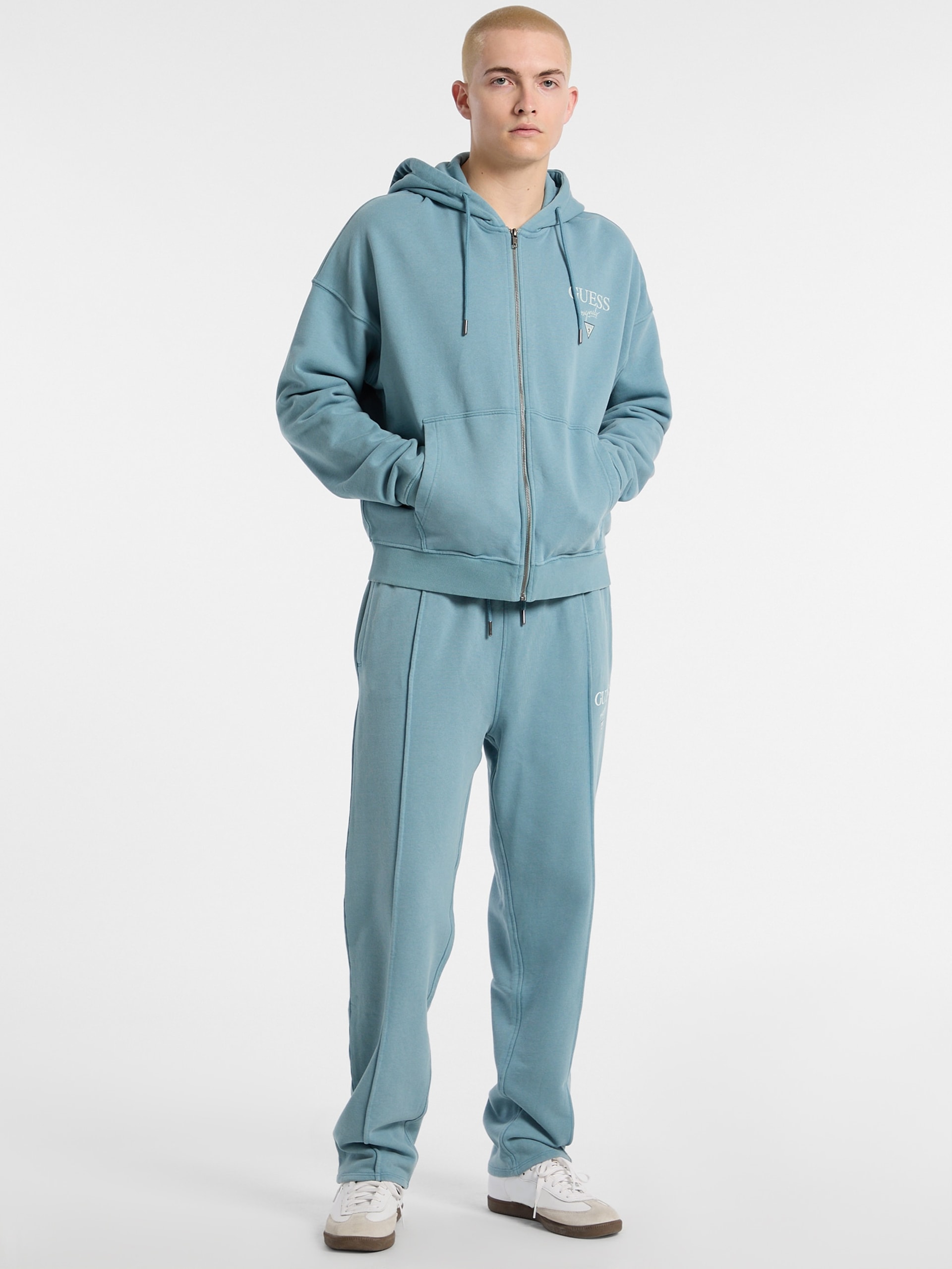 Moletom com zíper GUESS Originals tingido em peça