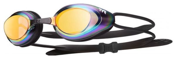 Lunettes de natation TYR Blackhawk Racing Miroir Or/ Noir/ Arc-en-ciel