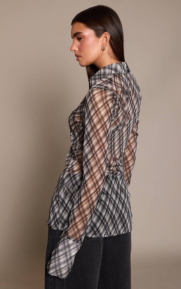 Charbon Chemise Ajustée En Mousseline