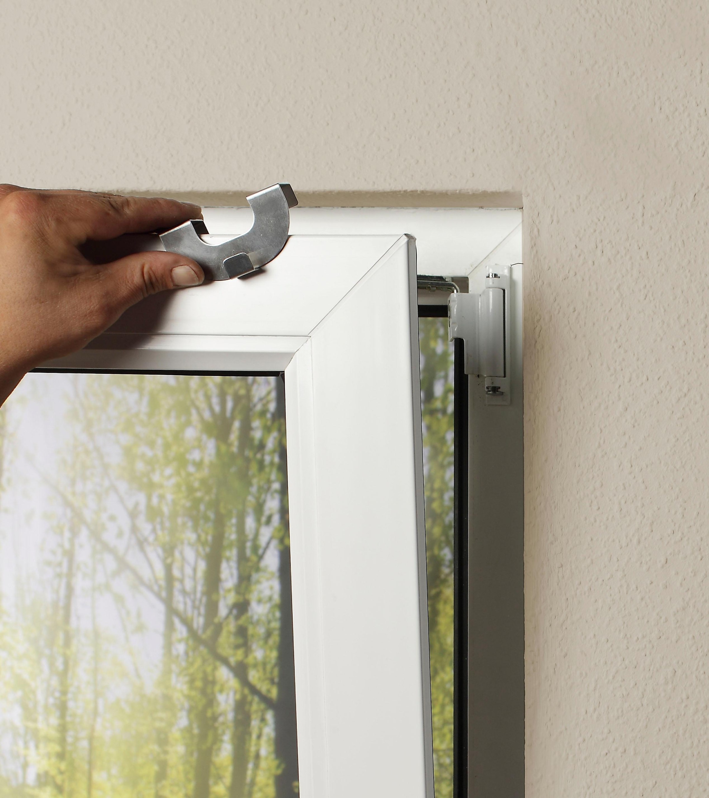 HOME WOHNIDEEN Gardinenhaken »EDWARD« U-Fensterhaken für Ösenrollos