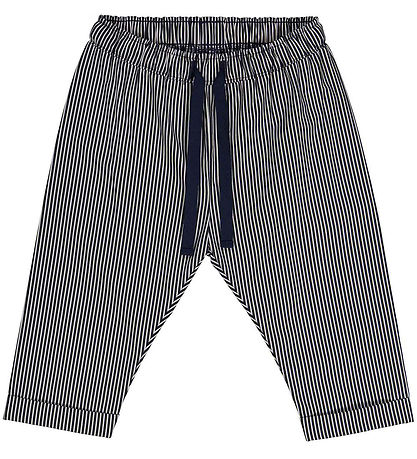M?Slå Bukser - Poplin Stripe - Balsam cream/Night Blue
