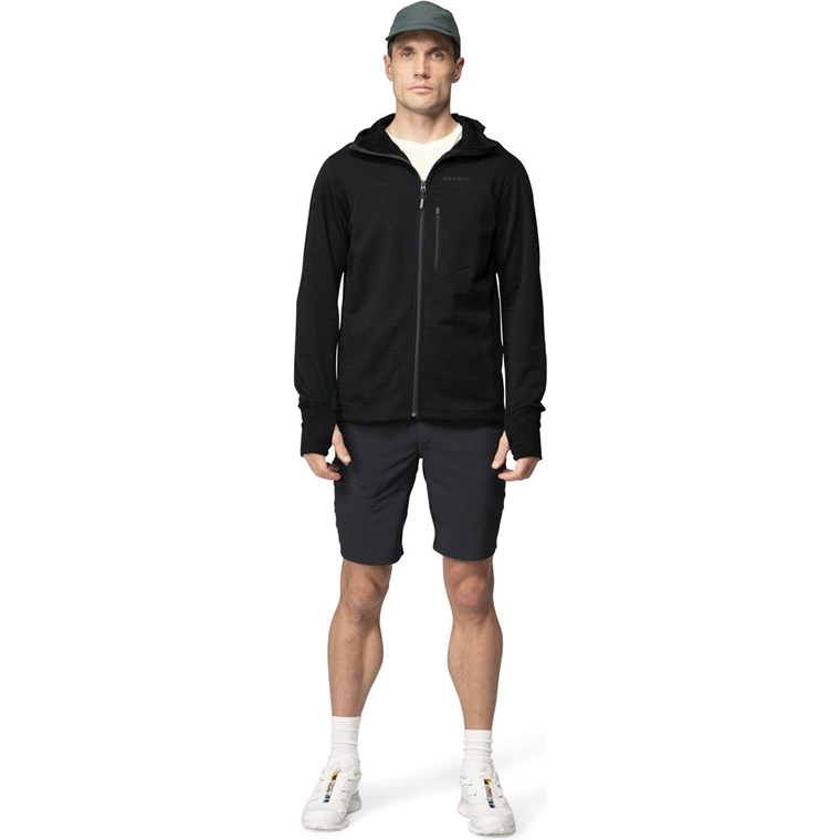 Devold Explorer Merino Hooded Jkt Man Black