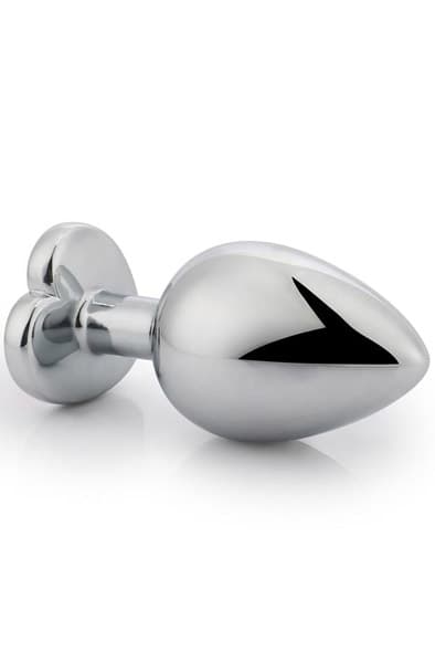 Red Scarlet Anal Plug With Heart Jewel M