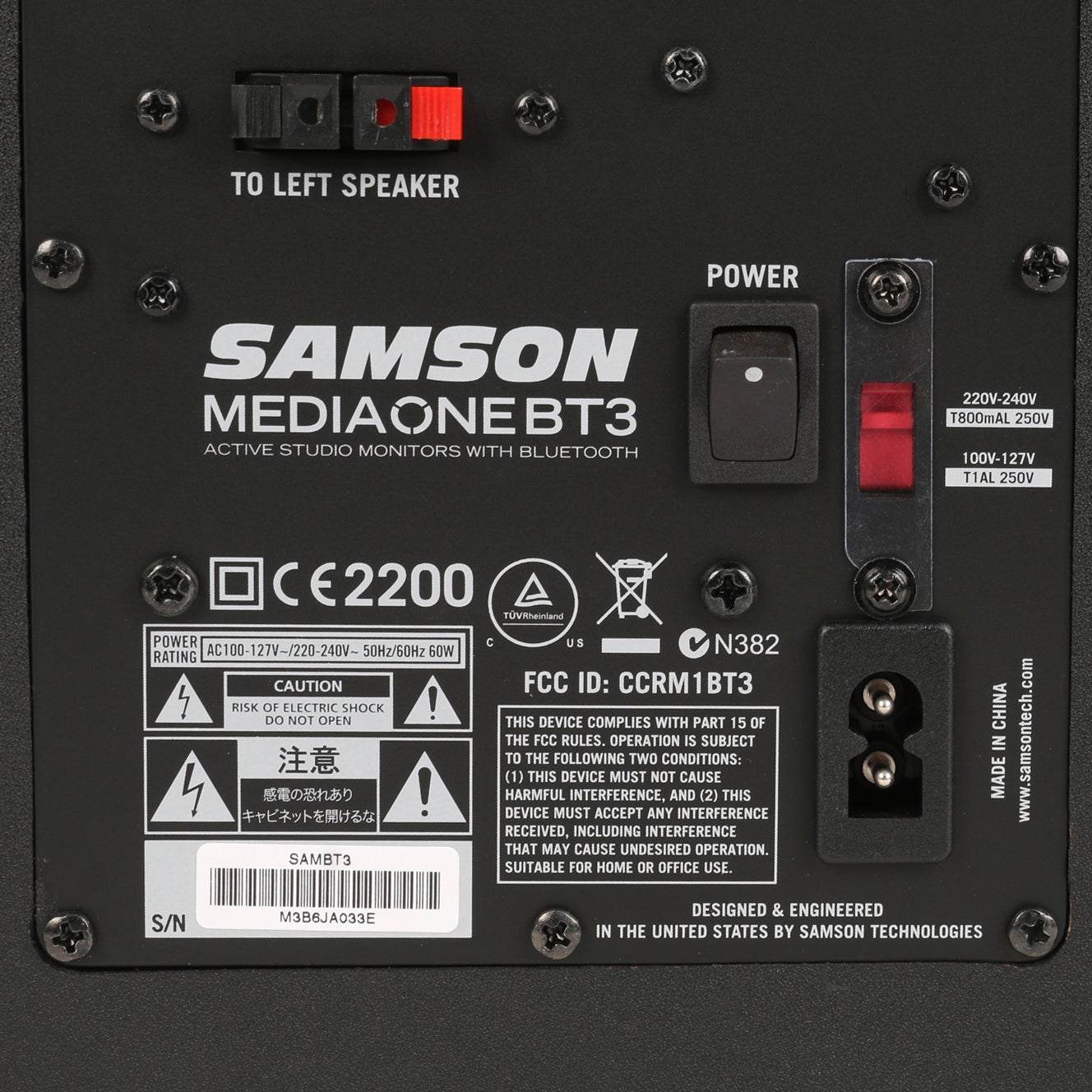 Samson MediaOne BT3 actieve studio monitor (set)