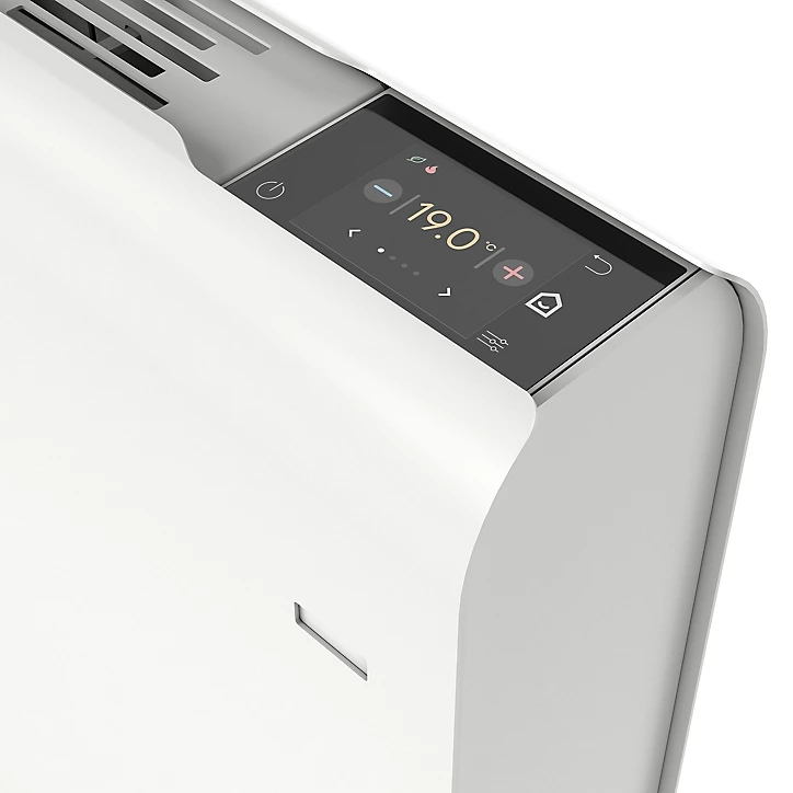 Radiateur connecté électrique à inertie sèche GoodHome Iriya blanc 2000W horizontal