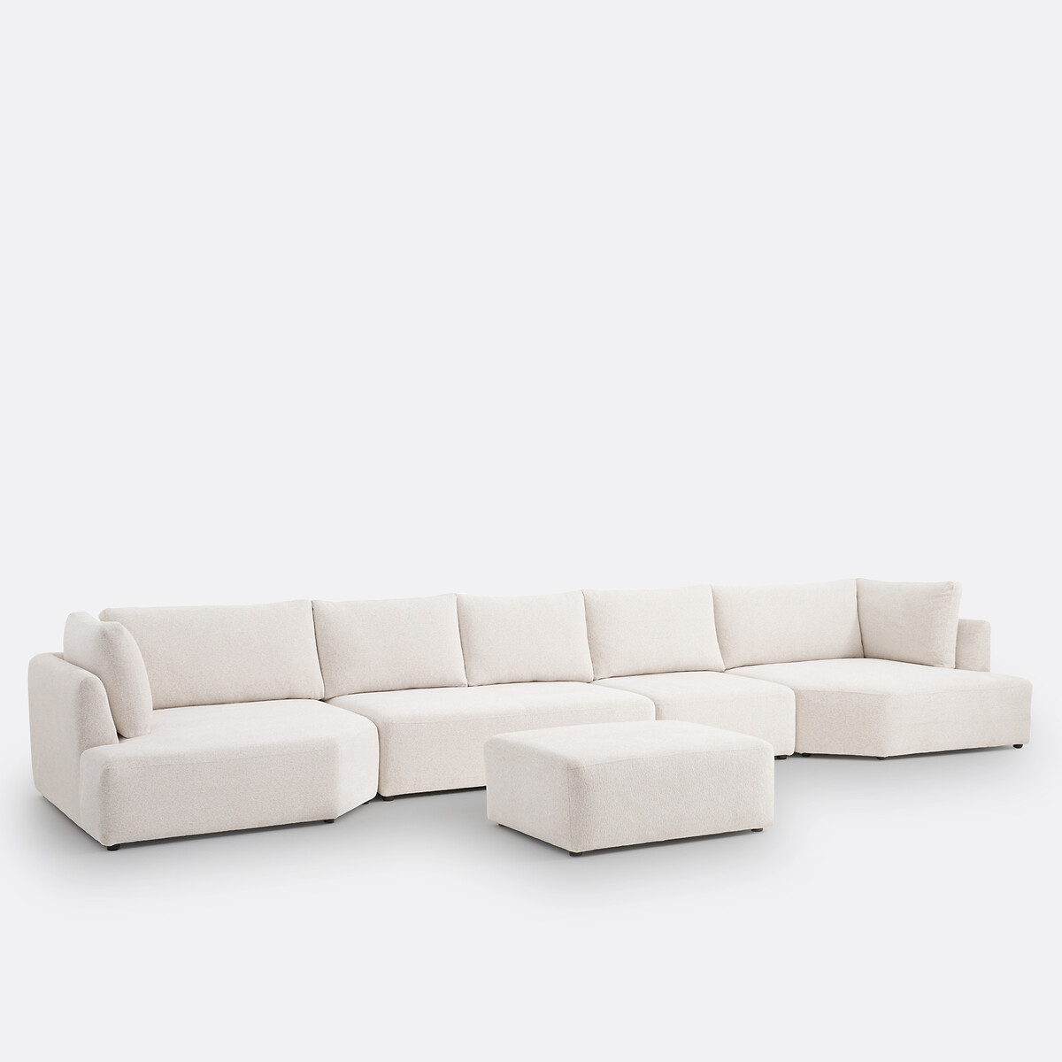 LA REDOUTE INTERIORS<br>Sofá modular de 2 lugares, tecido texturizado, Monica