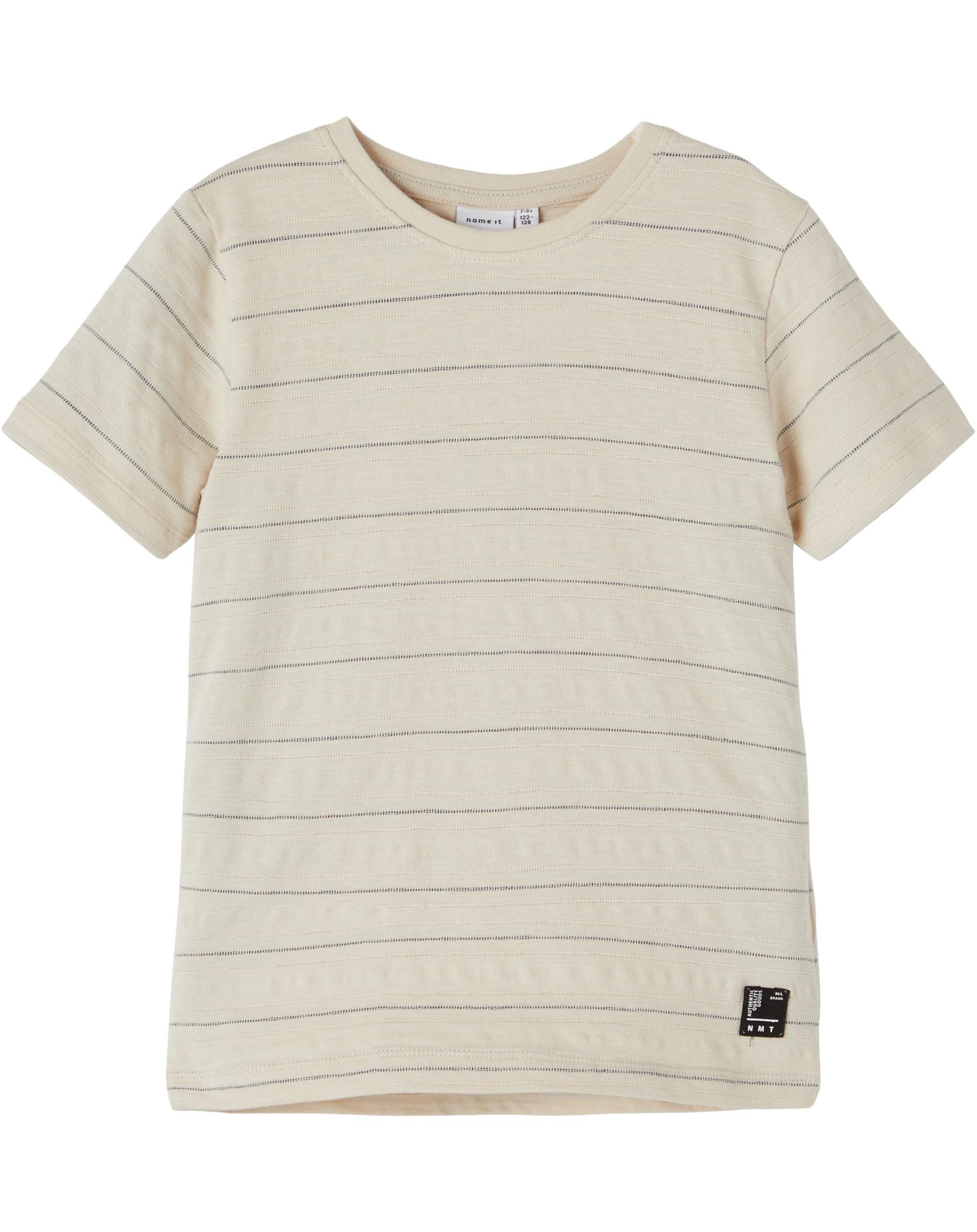 T-Shirt NKMFAMAND gestreift in oatmeal