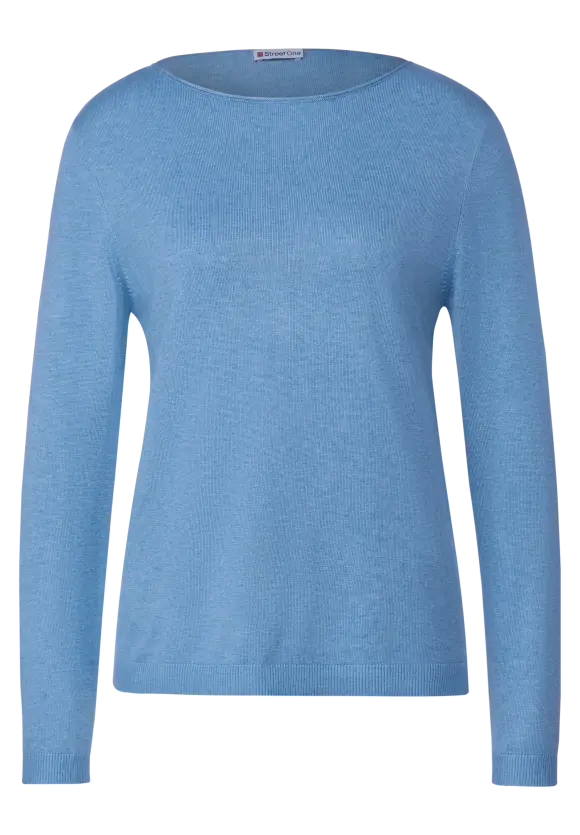 Basic Pullover - light spring blue melange